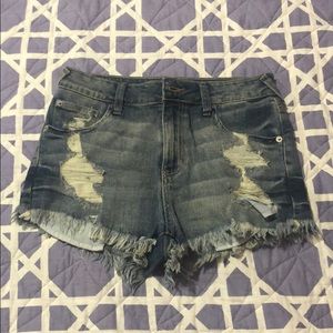 Denim Jean Cutoff Distressed Shorts